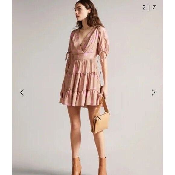 Ted Baker Dresses & Skirts - Ted Baker Women's Stefina Dot Print Romantic Ruffle Mini Dress 2 US 6 Small NWOT